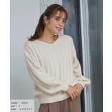 オフホワイト | Vネックリブニット Vネック ニット | ad thie