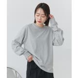 モクグレー1 | シンプル長袖Tシャツ カットソー トップス | ad thie