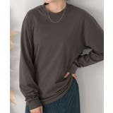 チャコール1 | 【新色追加!】シンプル長袖Tシャツ カットソー トップス | ad thie