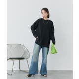 後裾ラウンドロングTシャツ 後ラウンド ラウンド | ad thie | 詳細画像2