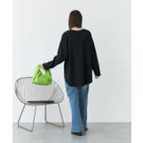 後裾ラウンドロングTシャツ 後ラウンド ラウンド | ad thie | 詳細画像4