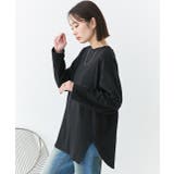 後裾ラウンドロングTシャツ 後ラウンド ラウンド | ad thie | 詳細画像7