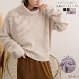 オフタートル畦編みニット ニット トップス | ad thie | 詳細画像1 