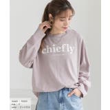 後裾ラウンド ロゴプリント ロングTシャツ | ad thie | 詳細画像12 