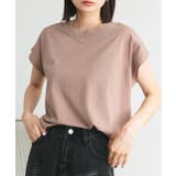 モカ | フレンチスリーブ 半袖Tシャツ ラウンド裾 | ad thie