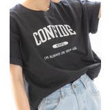ブラック | CONFIDE プリント カレッジロゴ | ad thie