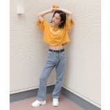 サテンパッチワーク短丈Tシャツ ショート丈 ゆったり | ad thie | 詳細画像13