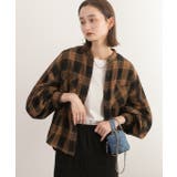 ポケット付き バンドカラーチェックシャツ | ad thie | 詳細画像3 