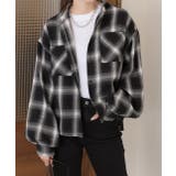 ブラック | ポケット付き バンドカラーチェックシャツ | ad thie