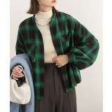 グリーン | ポケット付き バンドカラーチェックシャツ | ad thie