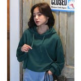 裏毛ショート丈フーディー パーカー トレーナー | ad thie | 詳細画像12 