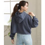 裏毛ショート丈フーディー パーカー トレーナー | ad thie | 詳細画像23 