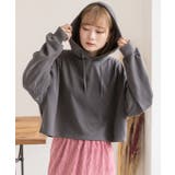 裏毛ショート丈フーディー パーカー トレーナー | ad thie | 詳細画像4 