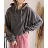 裏毛ショート丈フーディー パーカー トレーナー | ad thie | 詳細画像5 