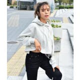 裏毛ショート丈フーディー パーカー トレーナー | ad thie | 詳細画像6 