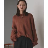 レンガ | 後スリット ニット モックネック | ad thie