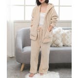 ナチュラル | 【新色追加！】ボアパーカー ロングパンツ ルームウェア | ad thie