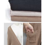 ニットカーディガン パッチポケッ トロング リブ スリット | ad thie | 詳細画像31 