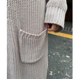 ニットカーディガン パッチポケッ トロング リブ スリット | ad thie | 詳細画像6 