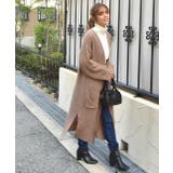 モカ | ニットカーディガン パッチポケッ トロング リブ スリット | ad thie