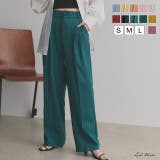 ストレートパンツ センタープレス タック カラー ポケット 後ろゴム | ad thie | 詳細画像1