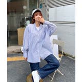 ストライプシャツ ノーカラー ポケット ビッグシルエット | ad thie | 詳細画像11