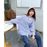 ストライプシャツ ノーカラー ポケット ビッグシルエット | ad thie | 詳細画像12