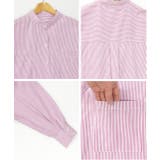 ストライプシャツ ノーカラー ポケット ビッグシルエット | ad thie | 詳細画像18