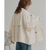 トレンチコート ショート ラグラン ボタン ポケット | ad thie | 詳細画像7 