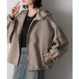 グレージュ | バルーンスリーブ ショート丈マウンテンパーカー | ad thie