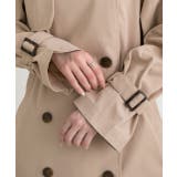 オーバーシルエット・キャンディースリーブ ステンカラートレンチコート | ad thie | 詳細画像14 