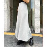モクグレー | 裏毛マーメイドロングスカート  | ad thie
