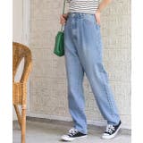 ハイウエスト 後ろゴム フロントタックデニムパンツ | ad thie | 詳細画像17 