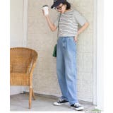 ハイウエスト 後ろゴム フロントタックデニムパンツ | ad thie | 詳細画像20 