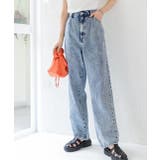 ケミカル | ハイウエスト 後ろゴム フロントタックデニムパンツ | ad thie