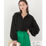 ブラック | ボリュームスリーブ ビッグシャツ | ad thie