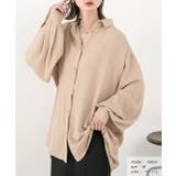 ベージュ | ボリュームスリーブ ビッグシャツ | ad thie