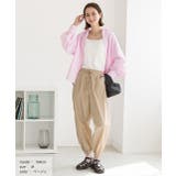 ワッシャー加工・タック ナイロンジョガーパンツ | ad thie | 詳細画像12 