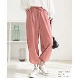 ダークピンク | ワッシャー加工・タック ナイロンジョガーパンツ | ad thie