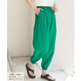 グリーン | ワッシャー加工・タック ナイロンジョガーパンツ | ad thie