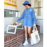 カラーシアーシャツ ノーカラー ポケット ビッグ シルエット | ad thie | 詳細画像18 