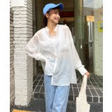 カラーシアーシャツ ノーカラー ポケット ビッグ シルエット | ad thie | 詳細画像2 