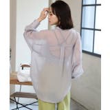 カラーシアーシャツ ノーカラー ポケット ビッグ シルエット | ad thie | 詳細画像22 