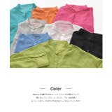 カラーシアーシャツ ノーカラー ポケット ビッグ シルエット | ad thie | 詳細画像40 