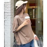 ドロップショルダー ショート丈シンプルTシャツ | ad thie | 詳細画像14 