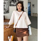 ワイドシルエットショート丈 シンプルTシャツ | ad thie | 詳細画像10 