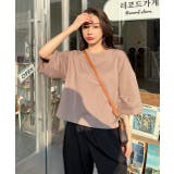 ワイドシルエットショート丈 シンプルTシャツ | ad thie | 詳細画像13 