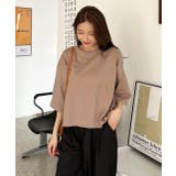 ワイドシルエットショート丈 シンプルTシャツ | ad thie | 詳細画像14 