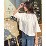 ワイドシルエットショート丈 シンプルTシャツ | ad thie | 詳細画像9 