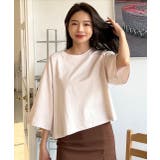 アイスグレー | ワイドシルエットショート丈 シンプルTシャツ | ad thie